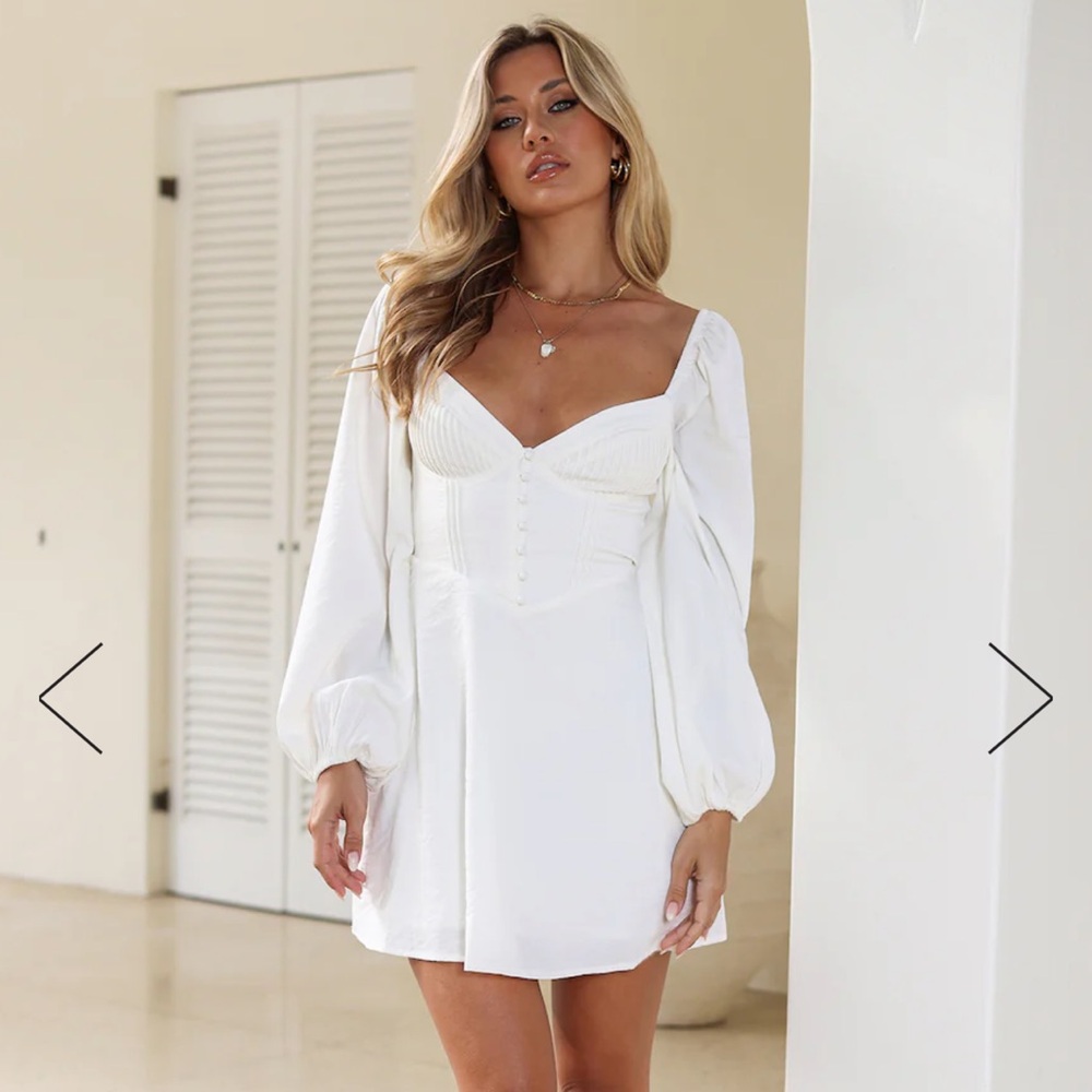 Love To Laugh Mini Dress White